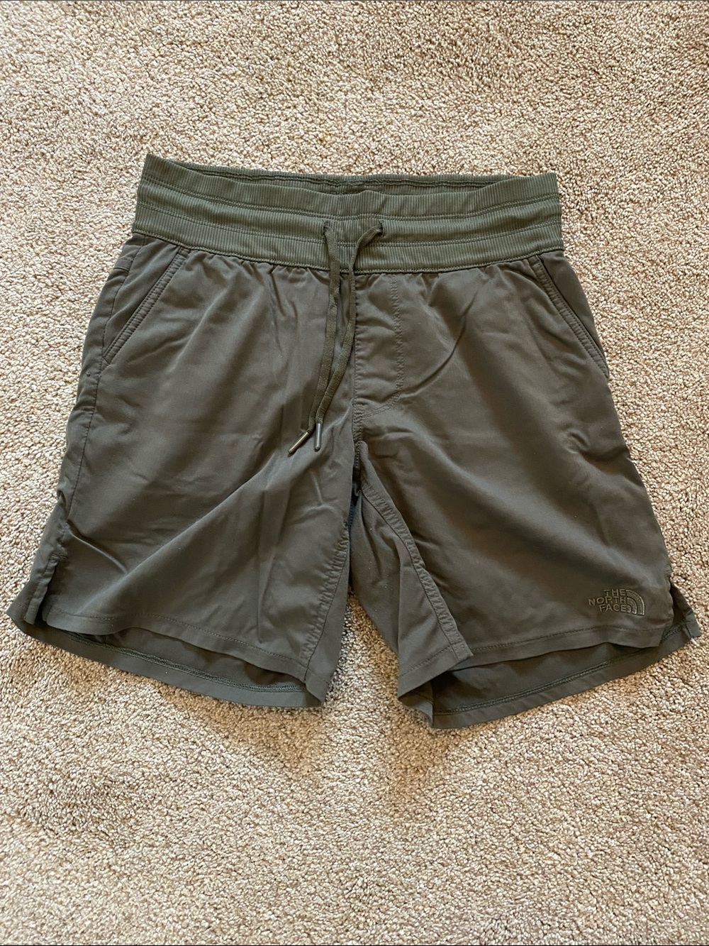The North Face Olive Athletic Drawstring Shorts
